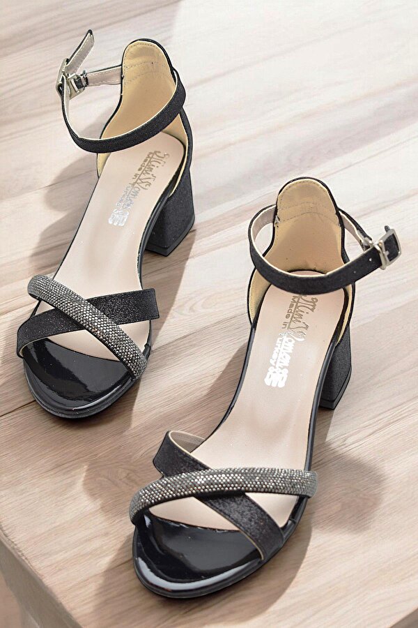 351 Abiye Kız Çocuk Topuklu Ayakkabı Taşlı Açık Kız Çocuk Nişan Abiye Ayakkabısı