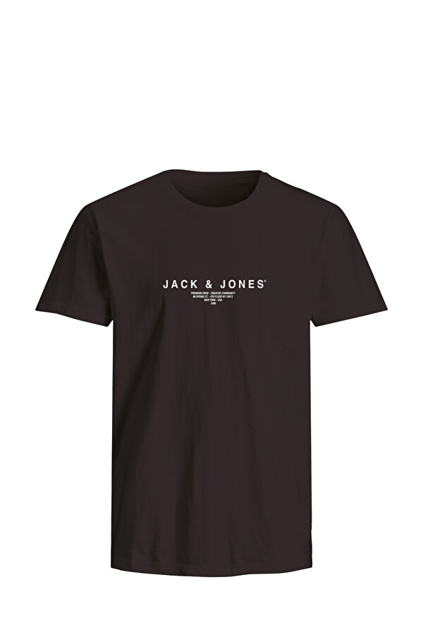 JPRBLAHARRIS SS TEE CREW Siyah Erkek Kısa Kol T-Shirt