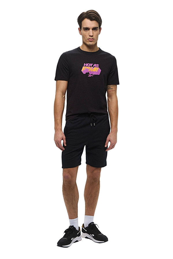 Reebok Gs Hype Text Tee Черный Мужчина Футболка