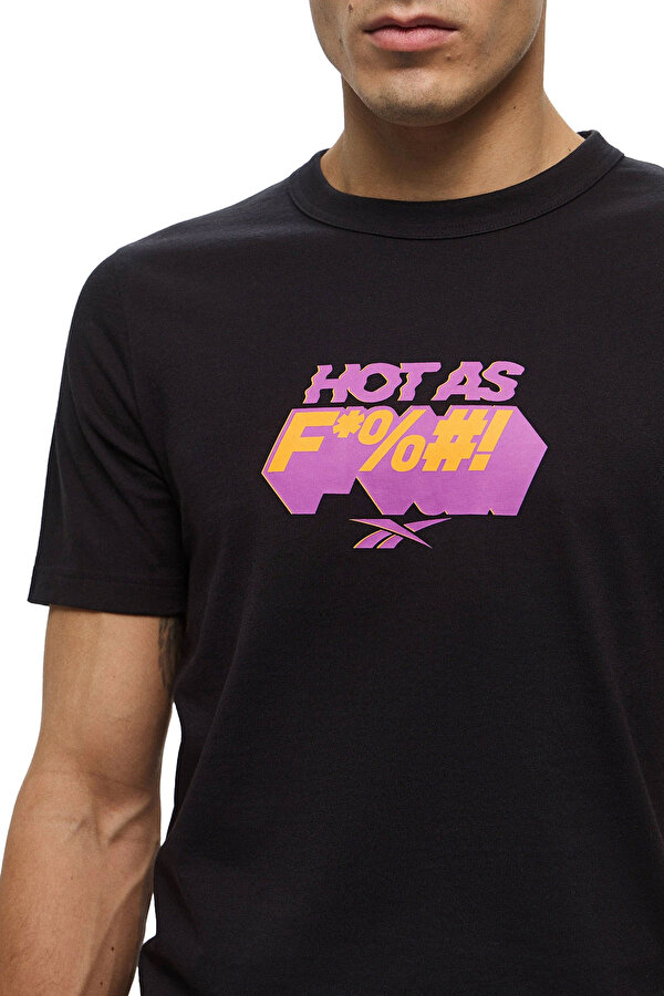 Reebok Gs Hype Text Tee Черный Мужчина Футболка