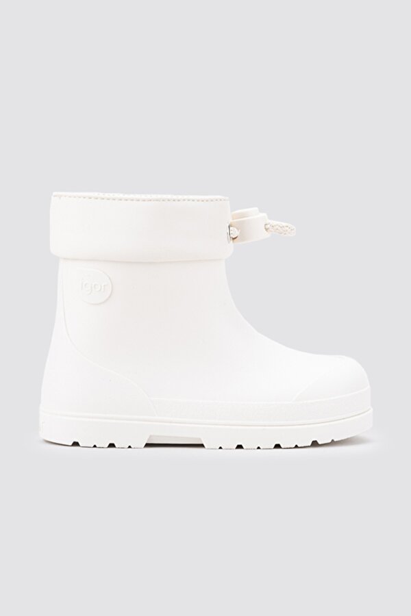 MENDI Unisex Çocuk Su Geçirmez Çizme Beyaz