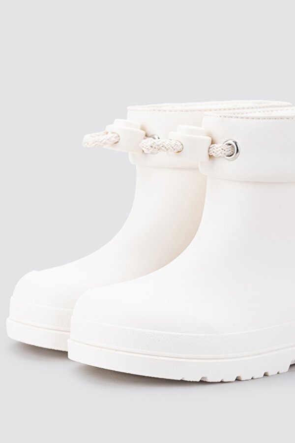 MENDI Unisex Çocuk Su Geçirmez Çizme Beyaz