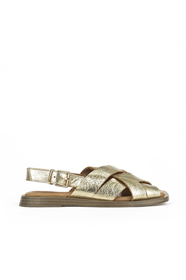 Hakiki Deri Kadın Sandalet 1511033Z25014 Gold