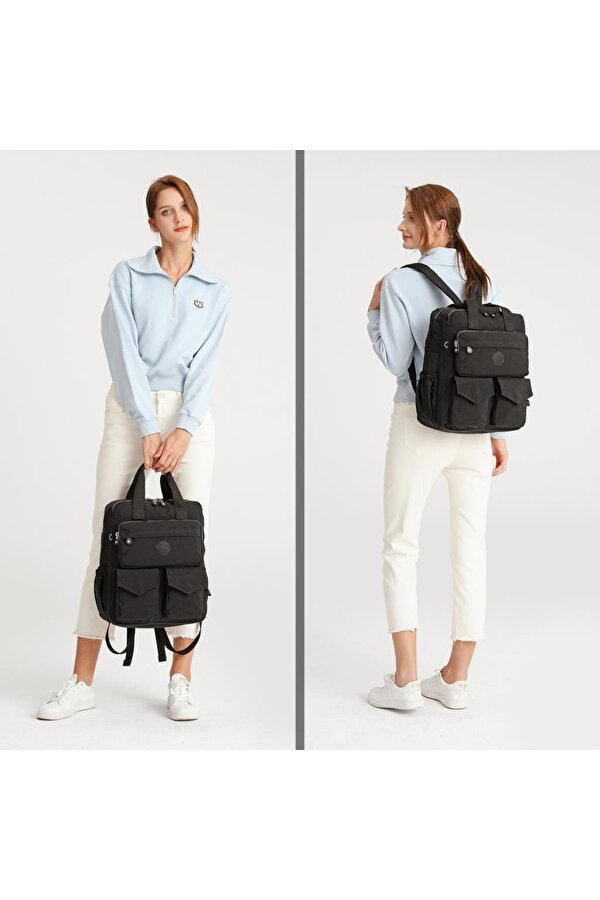 Büyük Boy Krinkıl Kumaş Sırt Çantası  1175