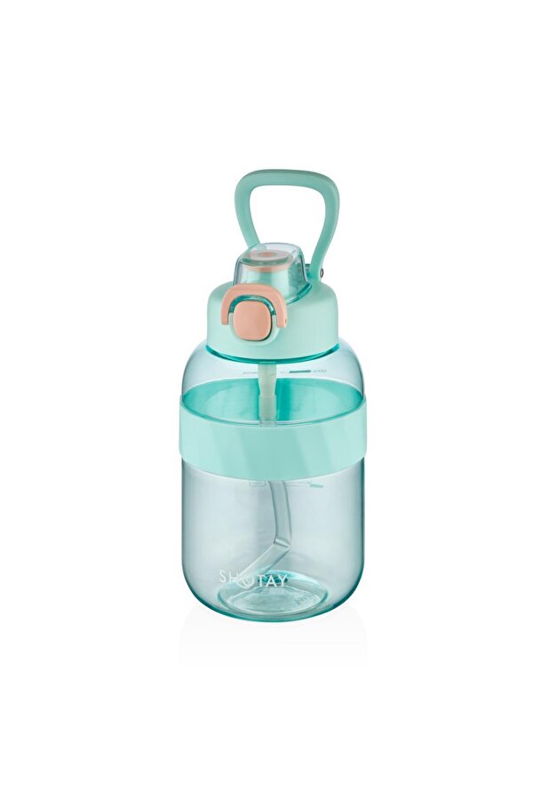 Pipetli Su Matarası Tritan Turkuaz 1000Ml