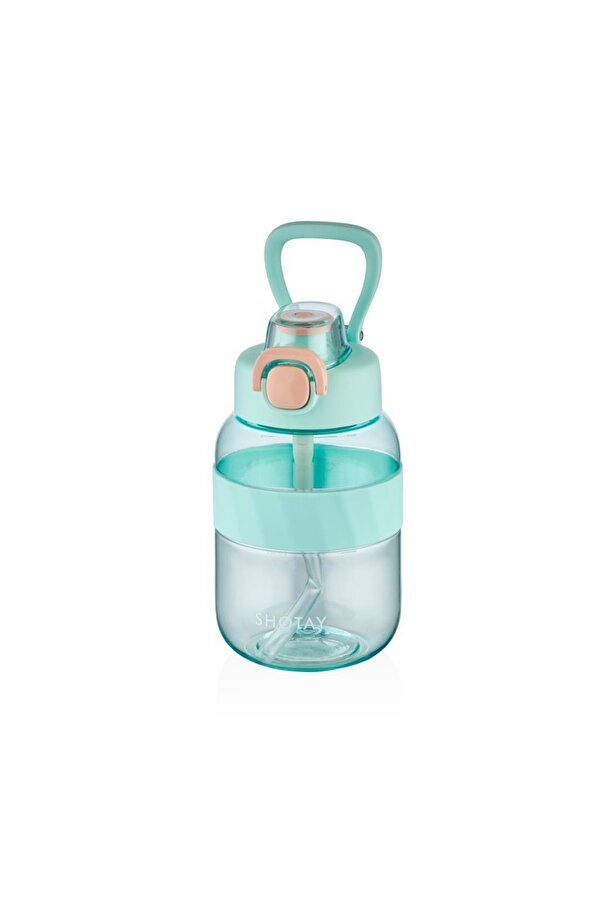 Pipetli Su Matarası Tritan Turkuaz 700Ml
