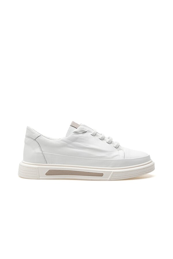 Kadın Hakiki Deri Casual Sneaker Ayakkabı 25y D25ya-3525 Z Beyaz