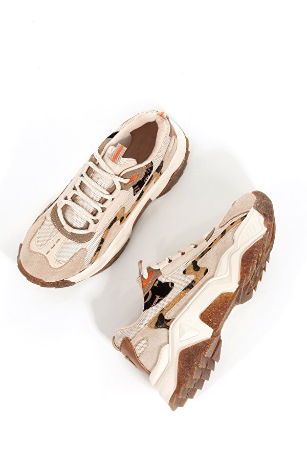 Leo Ten Leopar Sneaker Günlük Kadın Spor Ayakkabı