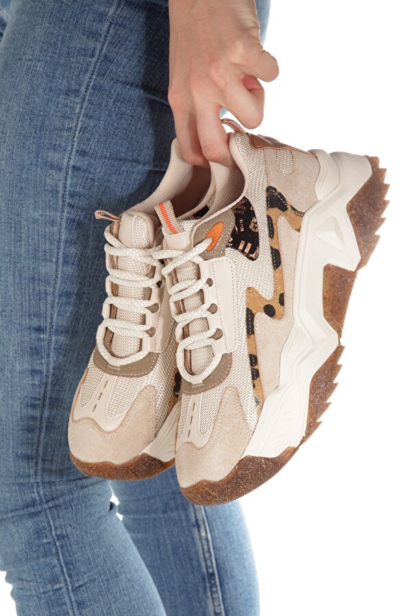 Leo Ten Leopar Sneaker Günlük Kadın Spor Ayakkabı