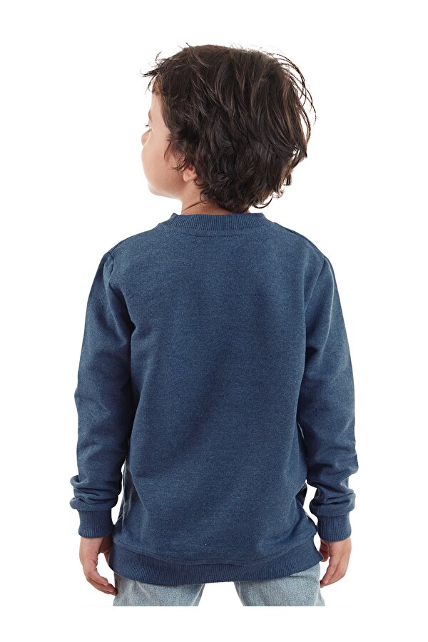 Uzay Kaşifi Erkek Çocuk İndigo Sweatshirt