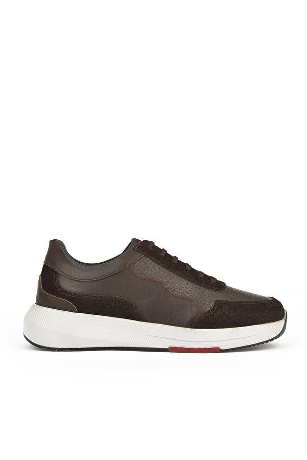 Erkek Hakiki Deri Sneaker 151423Z520 Kahve