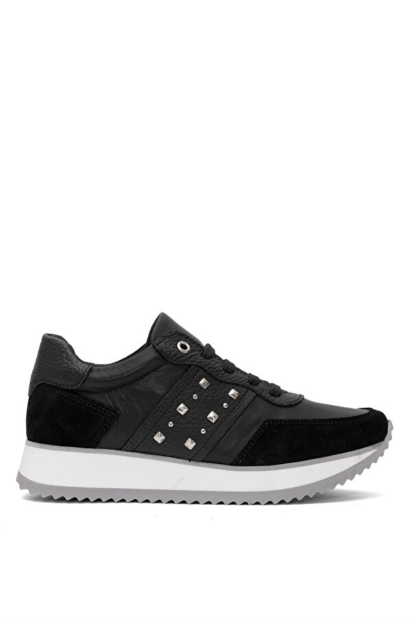 D25YA-560 Kadın Hakiki Deri Klasik Sneaker Siyah