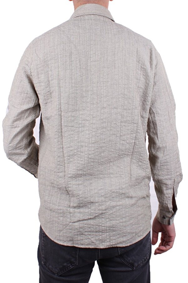 DMG23-129627 Haki  Günlük Normal Kalıp Uzun Kol Erkek Gömlek