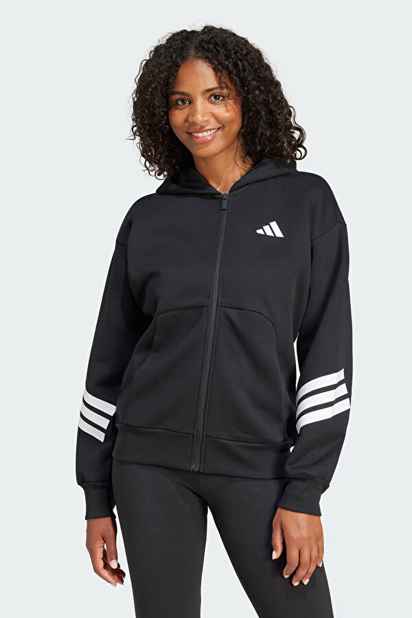 W FI 3S FZ HD       BLACK Siyah Kadın Fermuarlı Sweatshirt