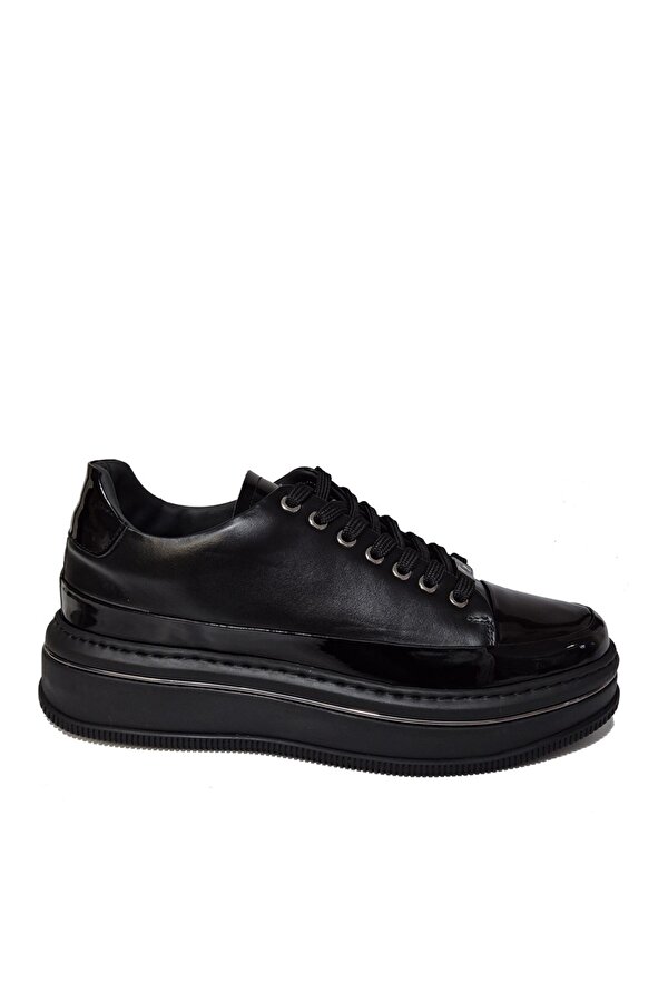 Bağcıklı Kalın Düz Taban Kat Deri Model Erkek Sneaker Ayakkabı 21102