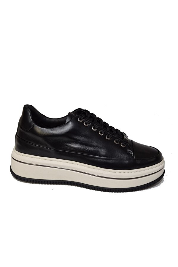 Bağcıklı Kalın Düz Taban Kat Deri Model Erkek Sneaker Ayakkabı 21102