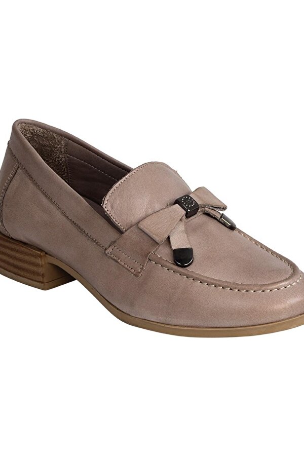 D25Ya-3365 Kadın Deri Loafer Ayakkabı