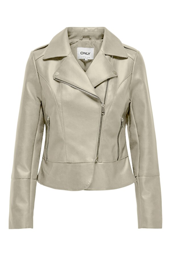 Onlkristel Faux Leather Biker Kadın Deri Ceket 15336105