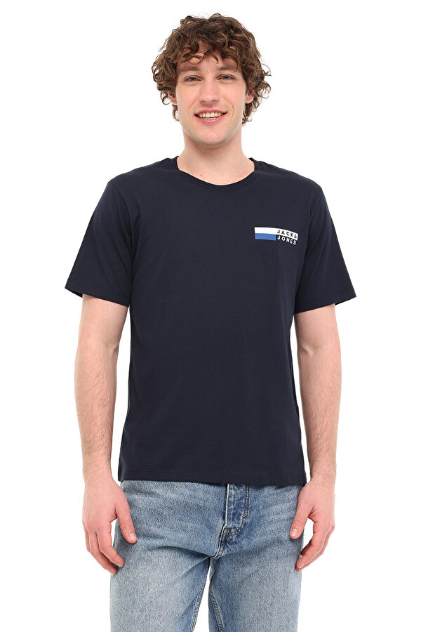JJECORP LOGO TEE PLAY SS Lacivert Erkek Kısa Kol T-Shirt