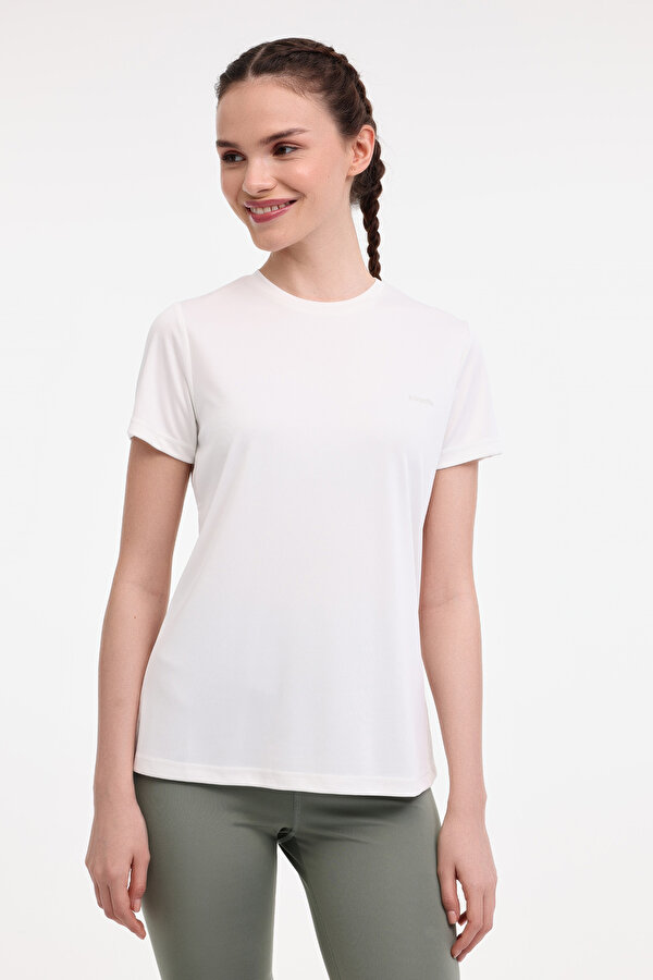 WB PES C NECK 11SN230 5FX Ekru Kadın Kısa Kol T-Shirt