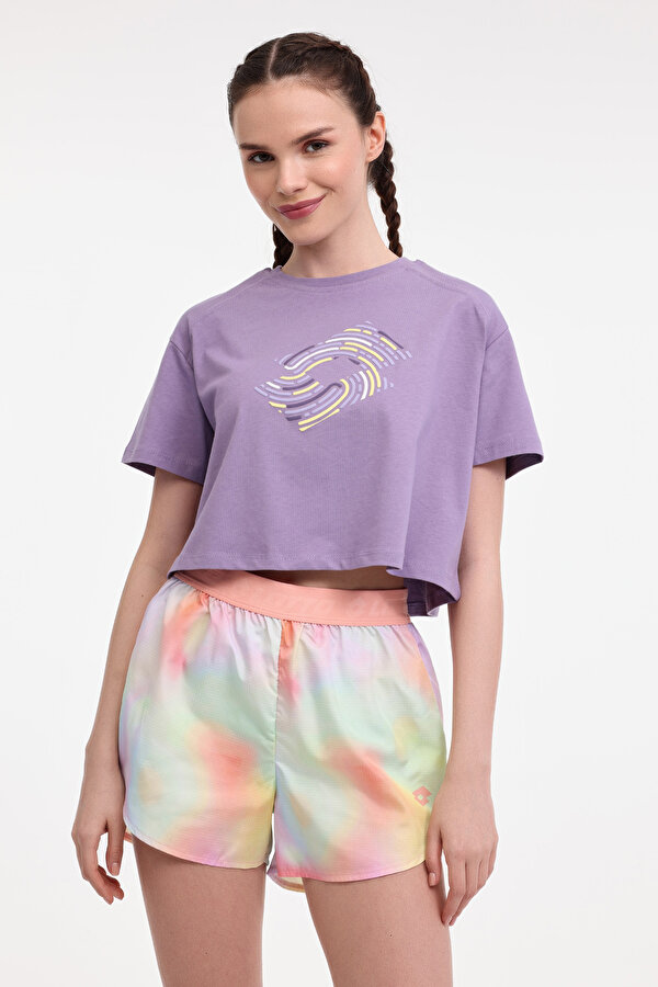 W-SHINEN TEE 5FX Mor Kadın Kısa Kol T-Shirt