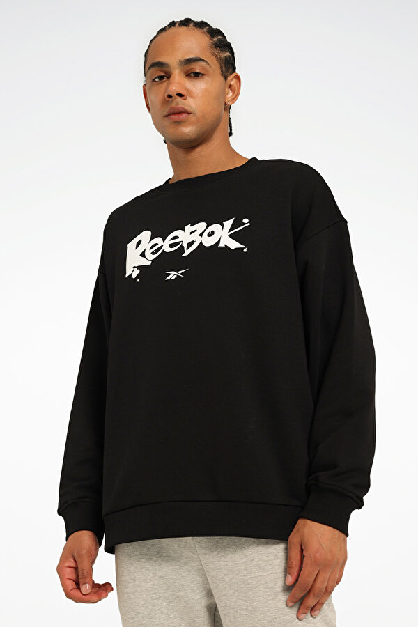 NEW ID OVRS GFX CREW Siyah Erkek Sweatshirt