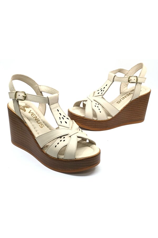 Upsa Hakiki Deri Comfort Ortopedik Kadın Sandalet