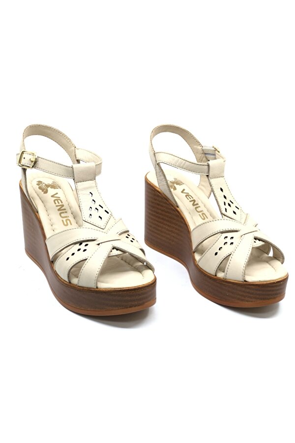 Upsa Hakiki Deri Comfort Ortopedik Kadın Sandalet