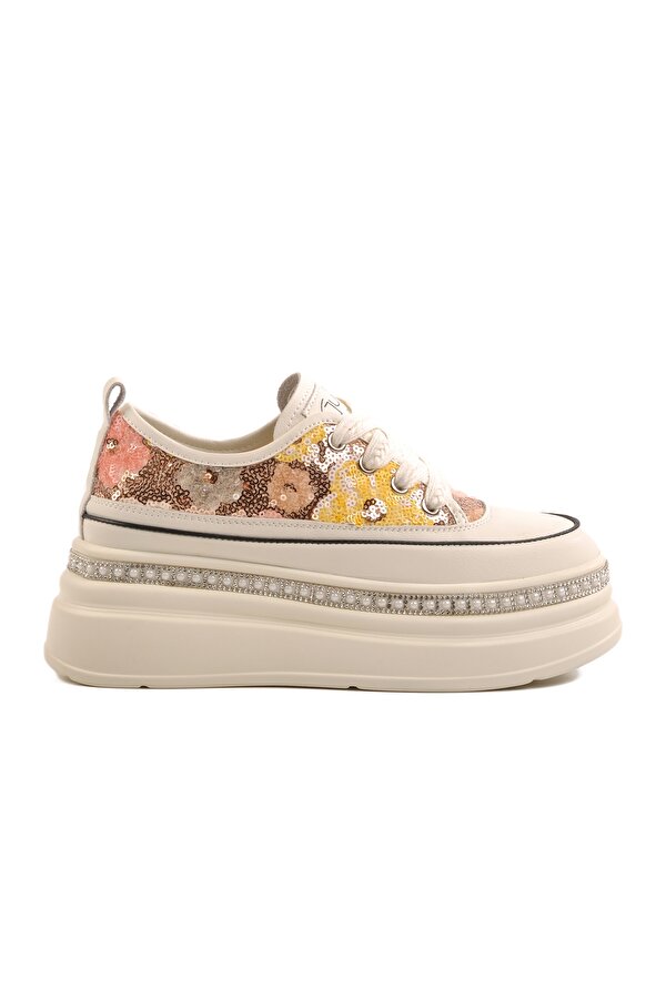 Sarı Yüksek Taban Kadın Sneaker 25Y423-6 Z