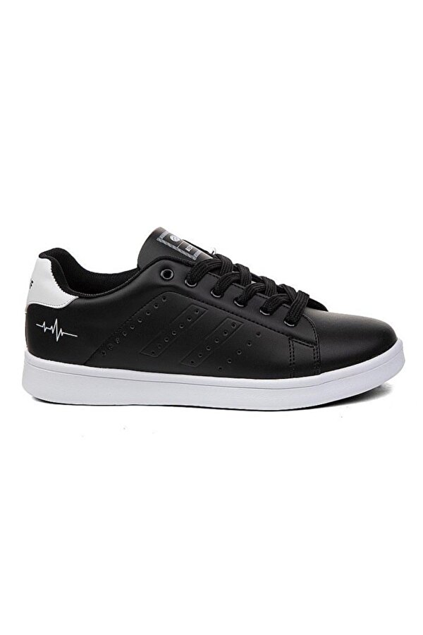 Best Of 041-25 Deri Anatomik Erkek Sneaker Siyah Beyaz