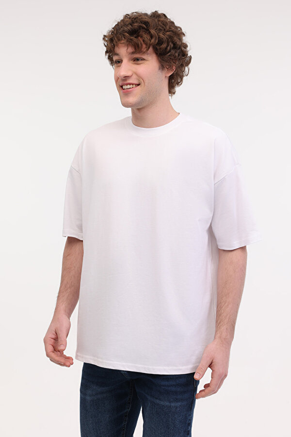 MB 20/OVS 11BS201 5FX Beyaz Erkek Kısa Kol T-Shirt