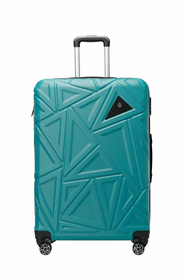 TRIANGLE -B ABS 5FX Petrol Unisex Büyük Boy Valiz