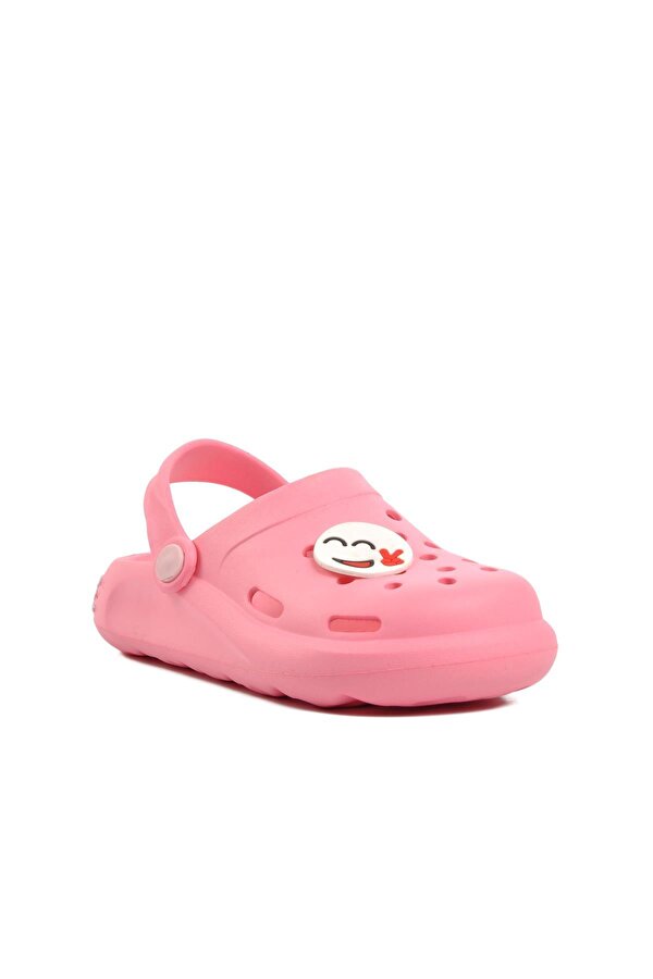 Brn 1648-F Pembe Desenli Çocuk Sabo Terlik