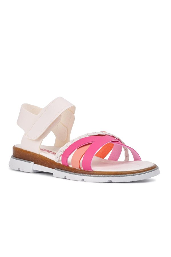 Şiringenç 001 Beyaz-Pembe Çocuk Sandalet