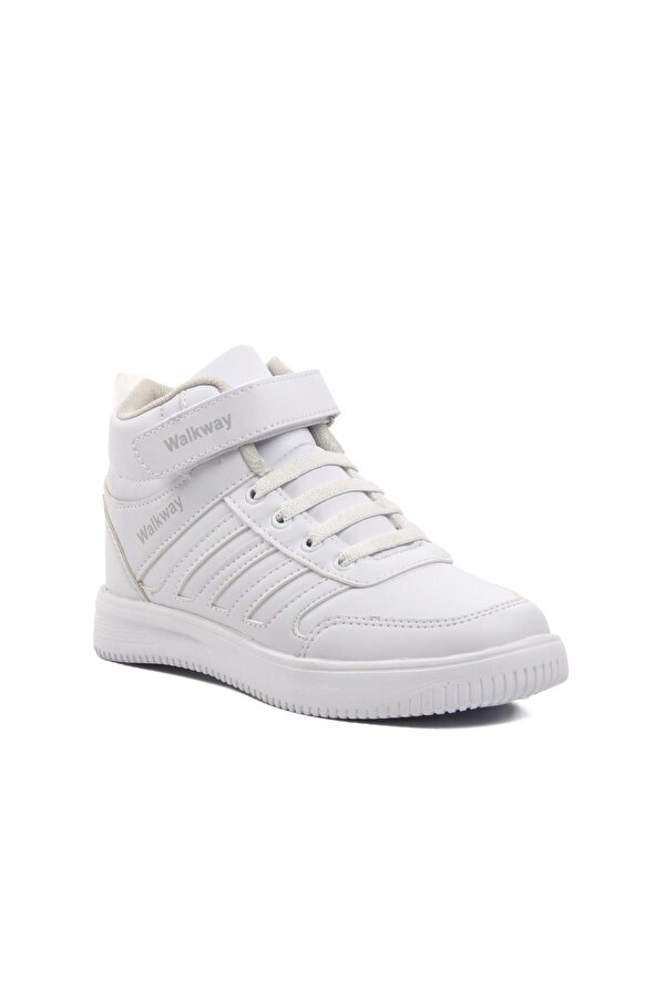 Mely Hi-F Beyaz-Beyaz Cırtlı Çocuk Hi Sneaker