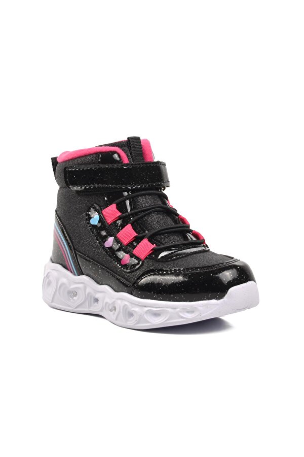 Kids-P Siyah Kız Çocuk Sneaker Bot