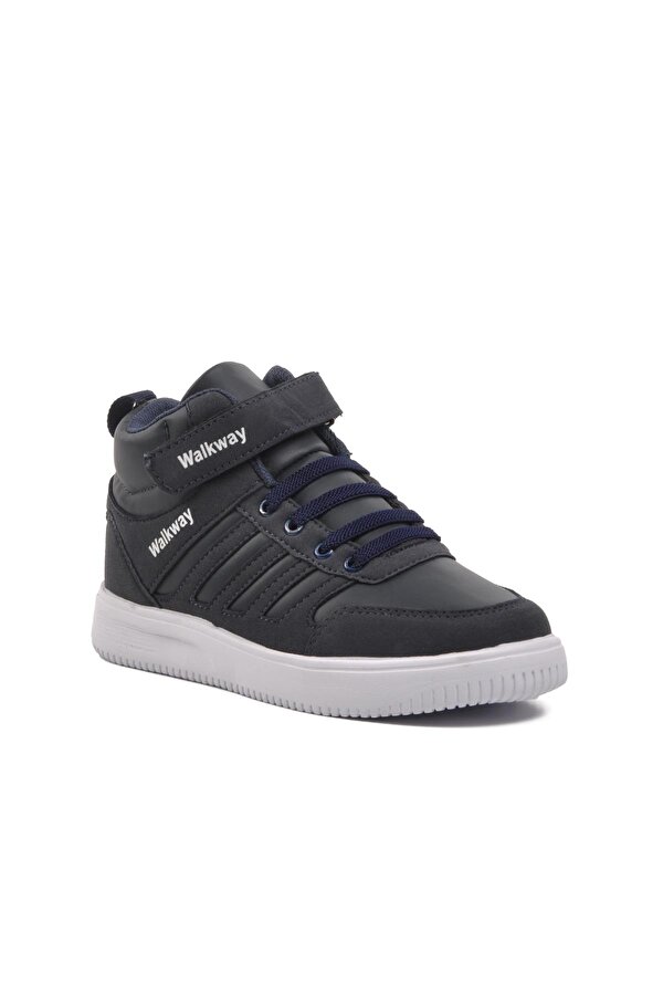 Mely Hi-F Lacivert-Beyaz Cırtlı Çocuk Hi Sneaker
