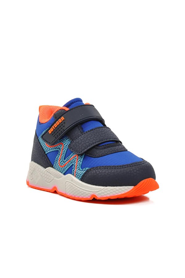 1576-B Saks-Lacivert-Fosfor Turuncu Bebek Outdoor Bot