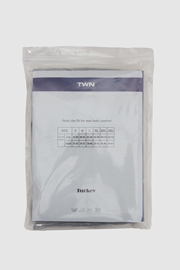 Gri Standart Fit Nefes Alabilen Teri Emen  6 Lı Atlet