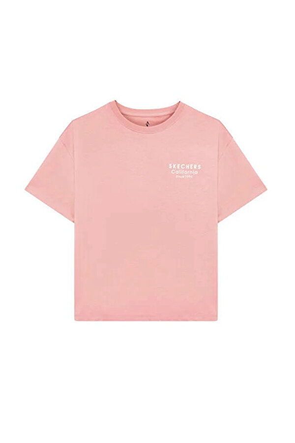 W Loose Fit Graphic Tee T Pembe Kadın Kısa Kol T-Shirt
