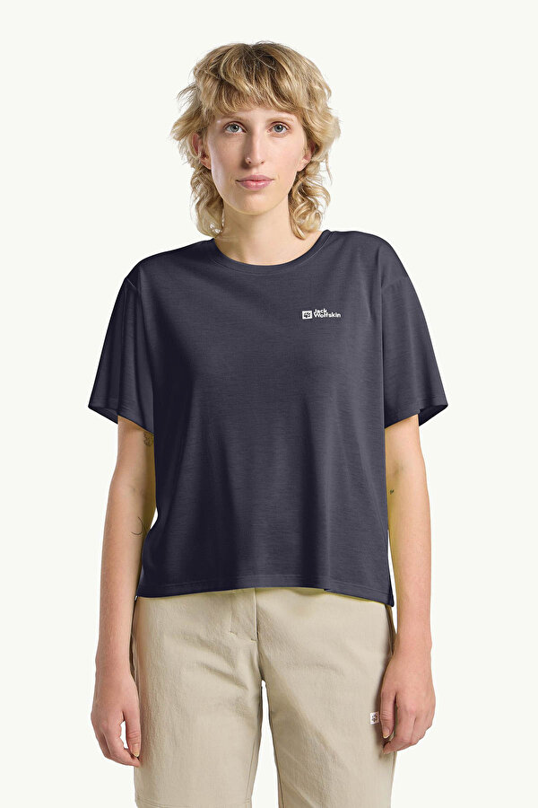 VONNAN CROP T W Siyah Kadın Kısa Kol T-Shirt