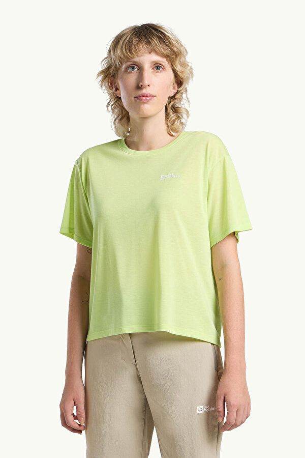 VONNAN CROP T W Sarı Kadın Kısa Kol T-Shirt