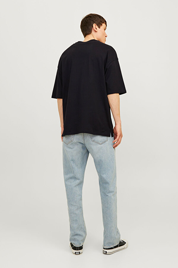JJECHARGE TEE O-NECK NOOS Siyah Erkek Kısa Kol T-Shirt