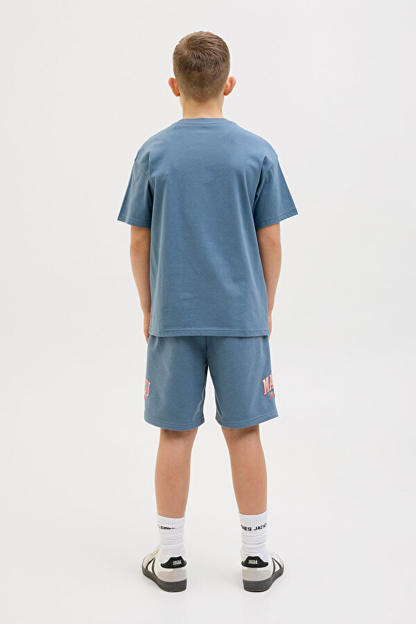 JJDETROIT TEE SS CREW Mavi Erkek Çocuk Kısa Kol T-Shirt