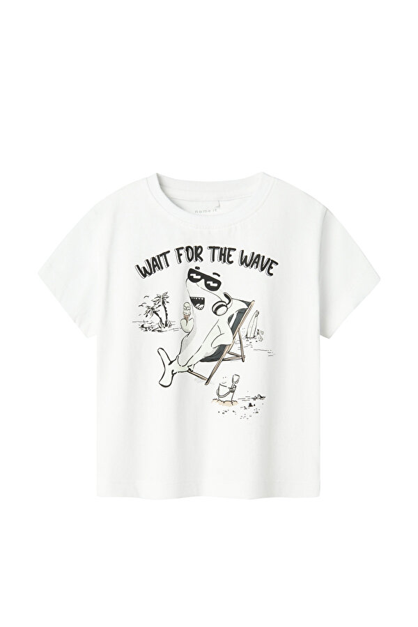 NMMZEKLA NREG SS TOP Beyaz Erkek Çocuk Kısa Kol T-Shirt