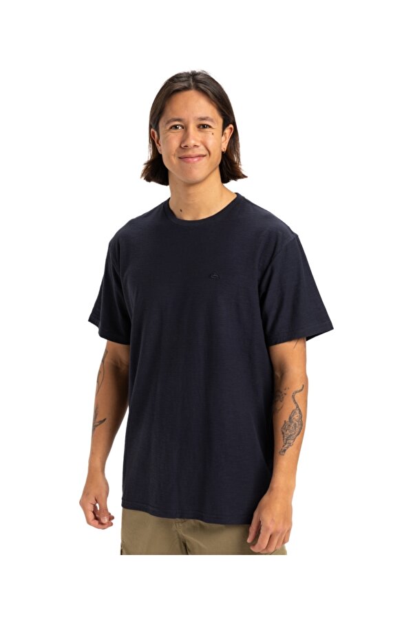 Slub Roundneck Erkek Lacivert Kısa Kollu Tişört EQYKT04377 Lacivert