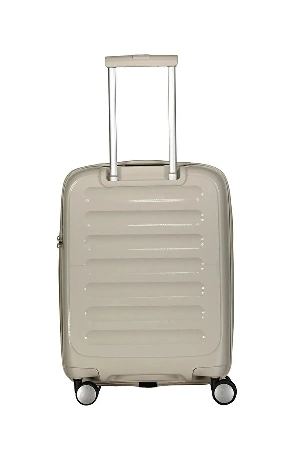 Benetton 1000 KÜÇÜK BOY Polipropilen Kırılmaz Valiz  Tekerlekli Valiz BEJ