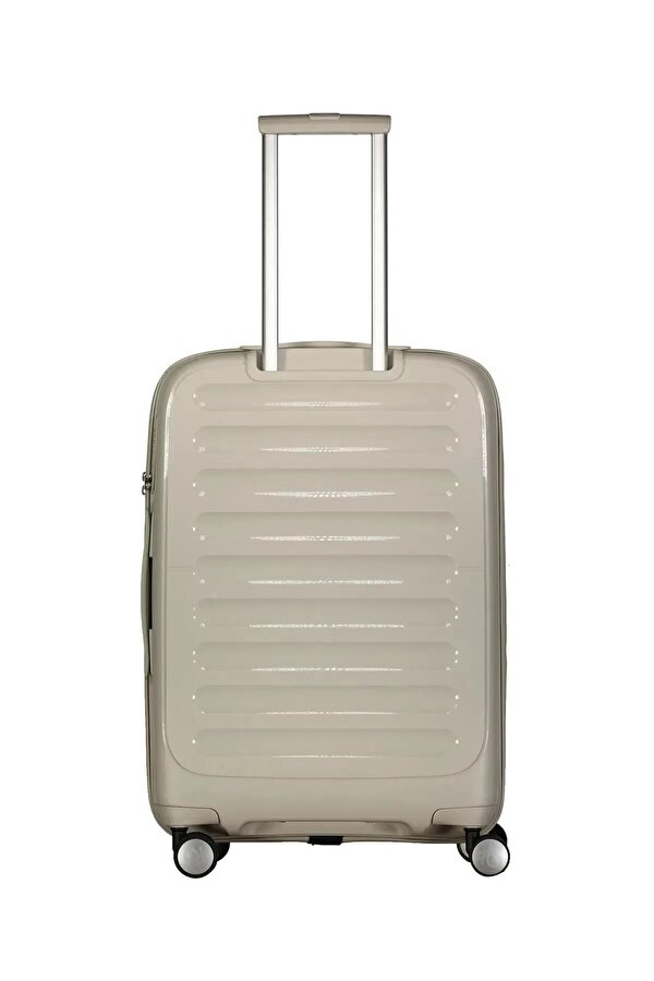 Benetton 1000 KÜÇÜK BOY Polipropilen Kırılmaz Valiz  Tekerlekli Valiz BEJ