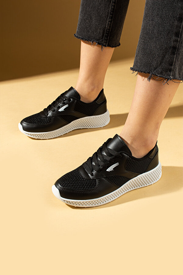 Fileli Rahat Taban Bağcıklı Comfort Kadın Sneaker 001-1313-25