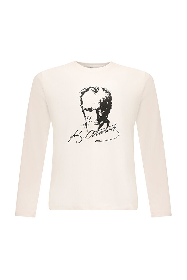 KU 14ATA15 5FX Beyaz Unisex Çocuk Uzun Kol T-Shirt